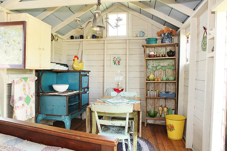 Shabby chic Garage And Shed by Julie Ranee Photography