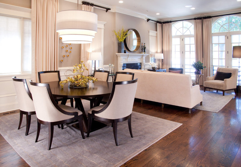 transitional dining room by Lisa Wolfe Design, Ltd
