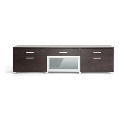 Baxton Studio - Baxton Studio Basilio Dark Brown Modern TV Stand - With