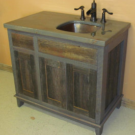 Bathroom Sink Consoles on Images Of Weathered Gray Bathroom Vanity By Viennawoodworks Com Made