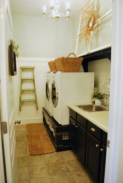 Laundry Room Shelving above Washer Dryer