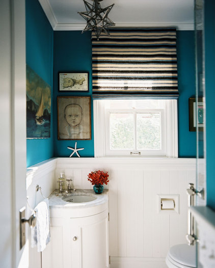 eclectic powder room by Hillary Thomas Designs