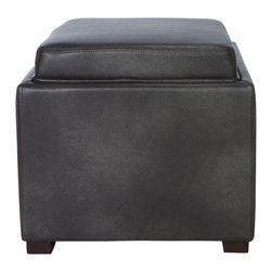 Cortesi Home - Mavi Tray Top Storage Ottoman - The Mavi cube ottoman 