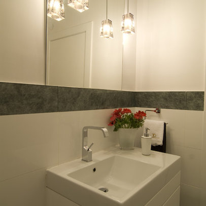 Contemporary Bathroom on Bathroom Vanity Lighting Ideas On Bathroom Pulley Pendant Lights
