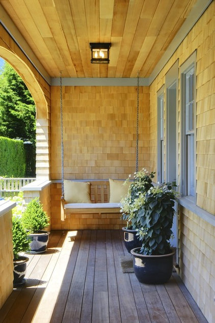 transitional porch by Shelter 7