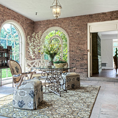 Porch Exposed Brick Design Ideas, Pictures, Remodel, and Decor