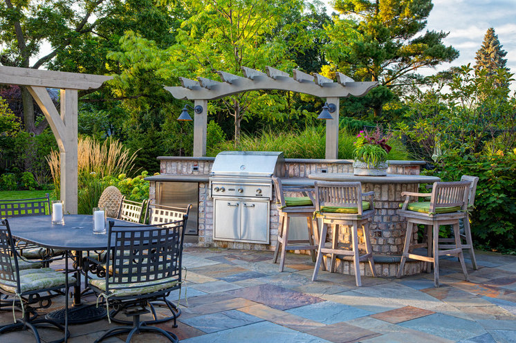 Traditional Patio by Hursthouse Landscape Architects and Contractors