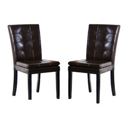 Great Deal Furniture - Barrington Leather Dining Chair, Set of 2 - Why