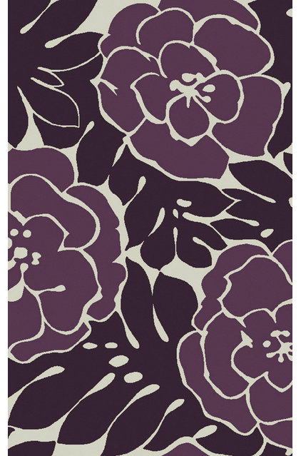 Surya Paddington PDG-2013 (Eggplant, Grey) 3'3" x 5'3" Rug - $229.20