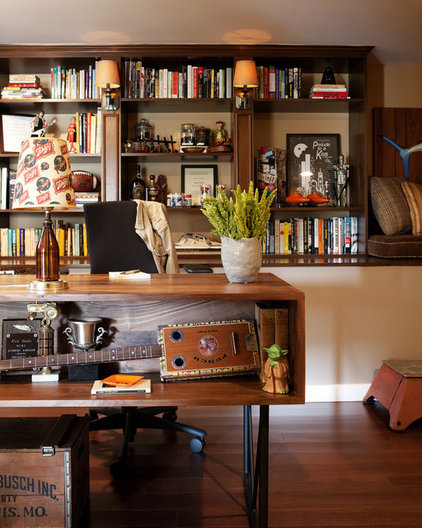 eclectic home office by Joe Schmelzer, Inc. dba Treasurbite Studio, Inc.