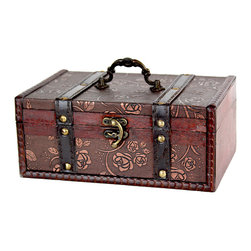 Decorative Leather Treasure Trunk Box - This Decorative Treasure Box Is 