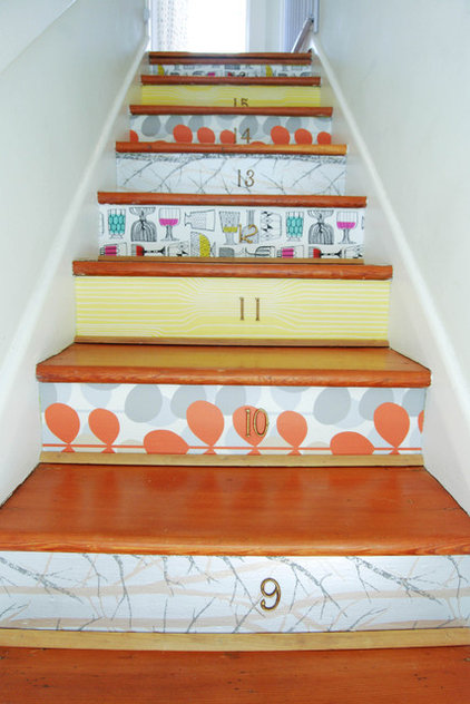 eclectic staircase by Megan Buchanan