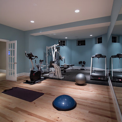 Home  Ideas on Modern Spaces Home Gym Design  Pictures  Remodel  Decor And Ideas