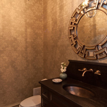 Sherwin Williams Wallpaper on Powder Room Manchester Tan Paint Design Ideas  Pictures  Remodel And
