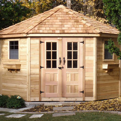 Shed 9x9 - Cedar Garden Shed - As a poolhouse or deluxe garden shed 