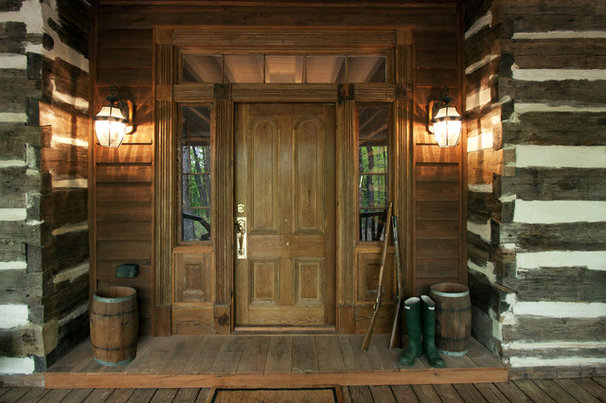 Rustic Entry by Clark & Zook Architects, LLC