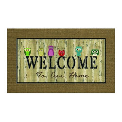 Buymats Inc. - Welcome Owls Entry Mat - •exciting Full Color Design 