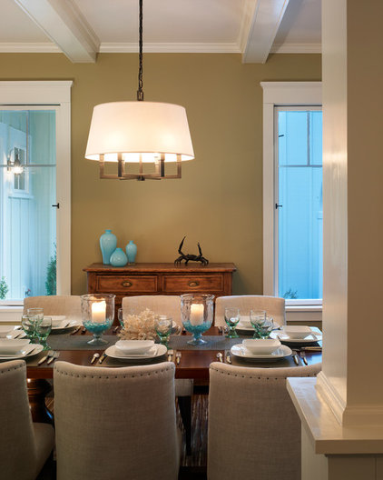 beach style dining room by Barnes Vanze Architects, Inc