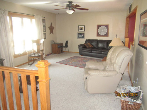 split foyer living room furniture layout
