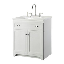 Foremost - Foremost Utility Sinks Keats 30 in. Laundry Vanity in White ...