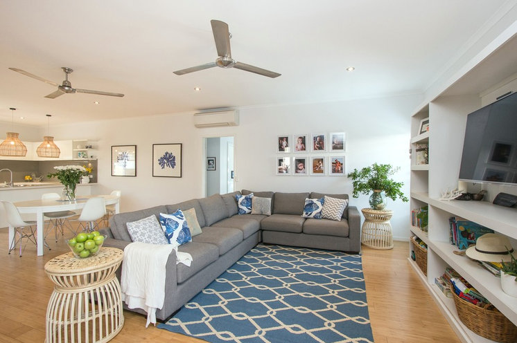 Beach Style Living Room by Sam Davison Interiors
