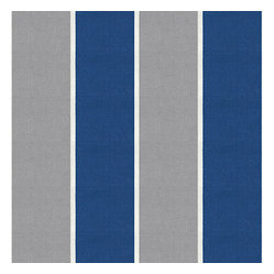 Blue & Grey Awning Stripe Outdoor Fabric - Wide Outdoor Awning Stripe ...