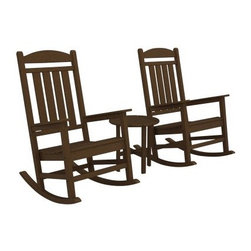 One Adirondack Recycled Plastic Patio Rocker Brown Best Quality | Bed 