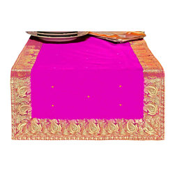 Indian  Table Crafted 18  runners  table Runner, Red Violet online Selections  108 X Hand