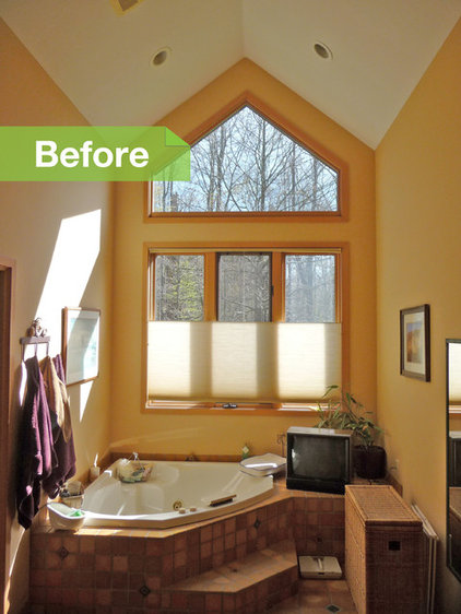 Before and After: Dated Master Bath Gets Minimalist Makeover