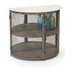 Steel Chelsea Cabinet - Chelsea Cabinet is made from steel , antiqued mirror, and marble and has swedish gray paint finish.Perfect for kitchen or bar for storing wine bottles.It will add charm and style in an space where you place it.