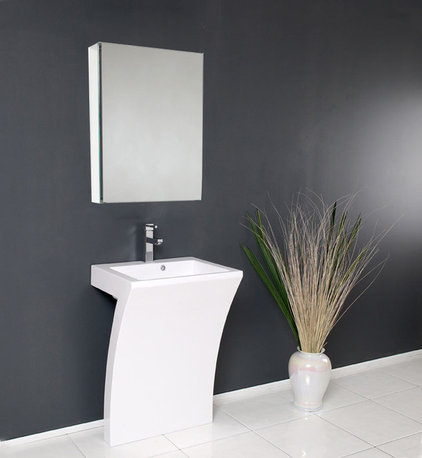 Modern Bathroom Vanities on Contemporary Bathroom Vanities On Quadro Pedestal Sink Modern Bathroom