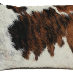 cow hide lumbar pillow