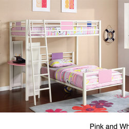 Shop LeClair Metal Twin Loft Bed With Desk Products on Houzz
