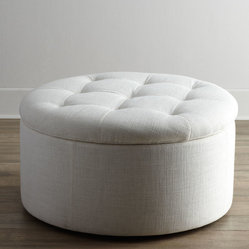 Shoe Storage Ottoman - This comfy ottoman opens up to an amazing shoe