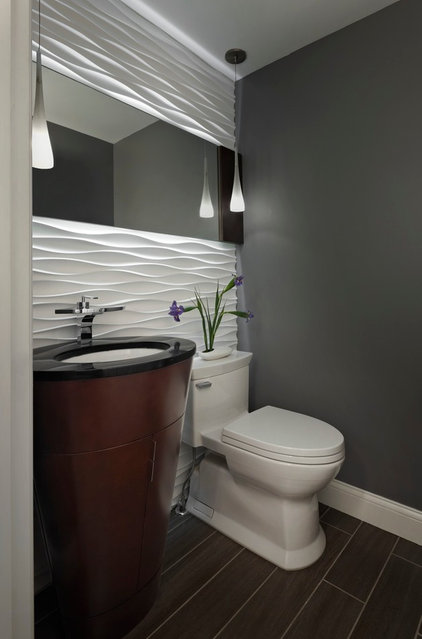 Contemporary Powder Room by Xstyles Bath  More