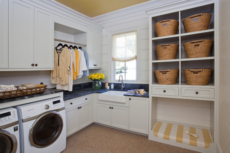 Transitional Laundry Room by Harrison Design