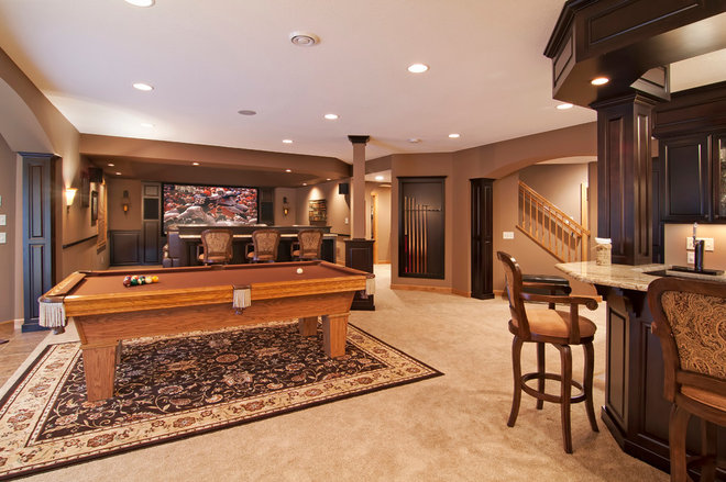 Traditional Basement by College City Design Build
