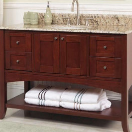 Fairmont Bathroom Vanities on Fairmont Designs 125 Vh48 Shaker 48  Open Shelf Vanity   125 Vh48 185