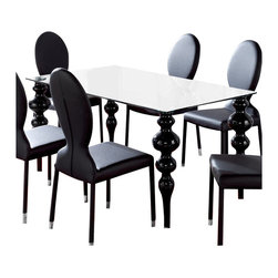 Dupen Furniture - Dupen Modern Dining Table in Black-63 Inches - Dupen