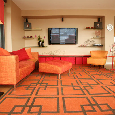 Modern Living Room Design on Living Room  Sofa  Chairs  Media Wall  Storage  Artwork  Rug
