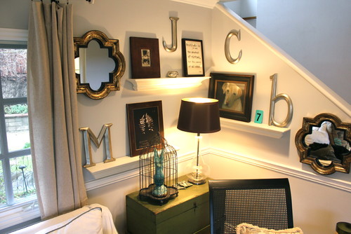Wall Display eclectic family room