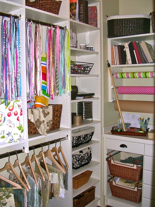 Closet Offices / Becky Harris eclectic home office
