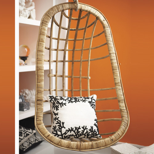 Hanging Rattan Chair by Twos Company® eclectic chairs
