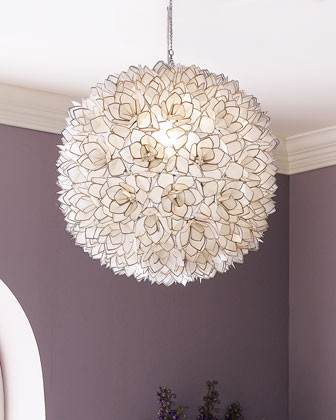Capiz-Shell Pendant Light  modern chandeliers
