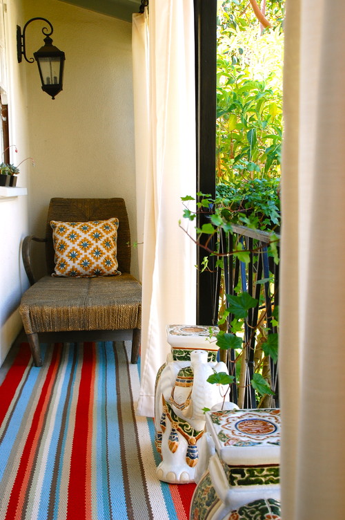 Outdoor reading balcony eclectic porch