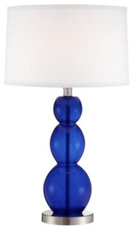 Blue Desk Lamps on Blue Glass Table Lamp   Contemporary   Table Lamps     By Lamps Plus