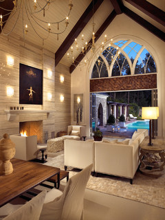 Pool House & Wine Cellar modern living room