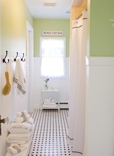 When planning your baths, instead of picking out towel bars, try opting for hooks. 