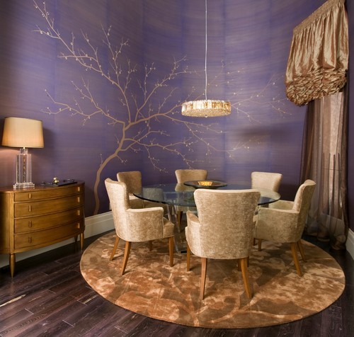 Dramatic Dining Room in Hollywood Regency Style - Robert Naik photography contemporary dining room