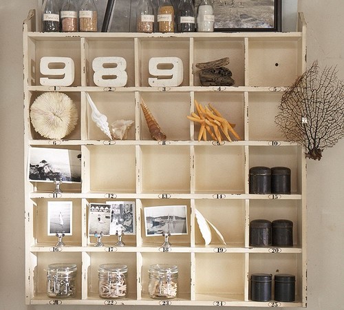 Cubby Organizer - Weathered White eclectic bookcases cabinets and computer armoires